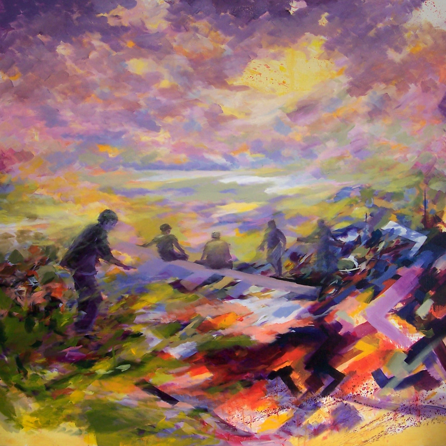 Tuval Üzerine Akrilik 'İş zamanı' 150x150cm 2007